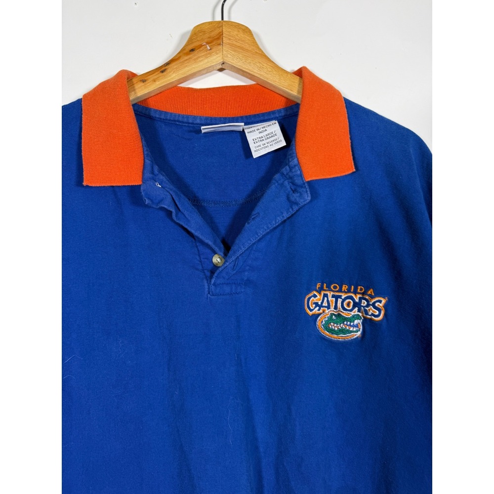 Vintage Pro Edge Florida Gators Polo Shirt Mens XL Blue Orange Embroidered NCAA - Picture 1 of 7